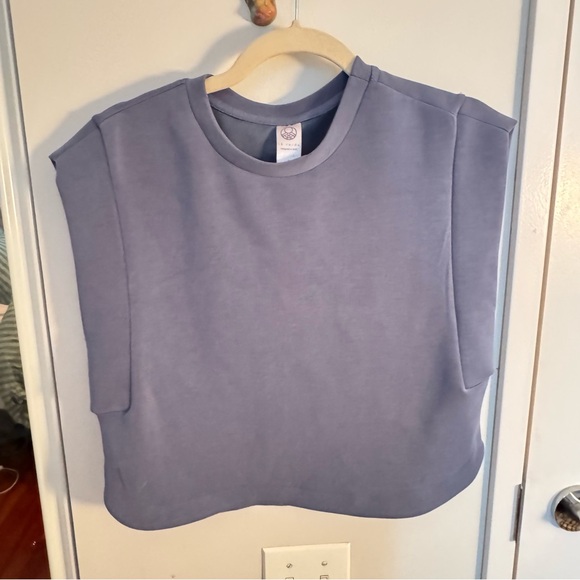 TE VERDE Blue cropped top - Picture 5 of 6